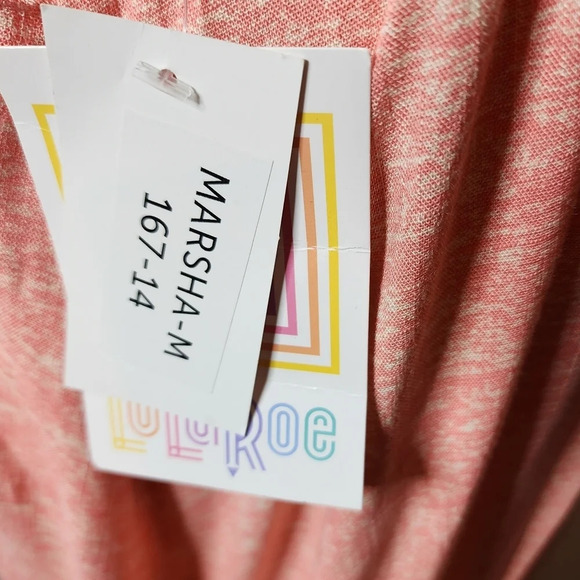 NWT Lularoe Marsha coral rayon stretch pockets button midi skirt. Size M - Picture 12 of 12